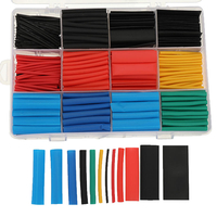 560Pcs Isolation des tubes thermorétractables Kit de manchon de câble de fil de tube rétractable 2: 1