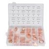 568pcs 30 tailles de rondelles métriques en cuivre rouge Joints à anneau plat Assortiment Kit