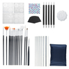 58 pièces bricolage Mandala pointage outils ensemble roche peinture Kit Nail Art artisanat stylo peinture pochoir modèle