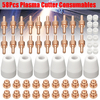 58pcs consommables de coupeur de plasma air coupeur de plasma torche de soudage électrode buse coupe bouclier consommabl