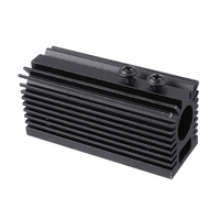 58x22x27mm Noir 12mm Aluminium Siphon Cannelure Fixe Radiateur Dissipateur De Chaleur pour Module De Diode Laser 12mm
