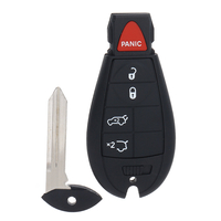 5 Bouton Voiture Télécommande Fob Cas + Insérer Lame Pour Jeep Grand Cherokee / Commander 08-12