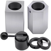 5C-CB 5C Collet Block Set with Square and Hexagonal Clamps Quick Tightening Handle and Locking Rings Compatible Perfect