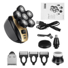 5 en 1 affichage de lalimentation USB Rechargeable 6 têtes rasoir à tête chauve tondeuse à cheveux électrique tonde