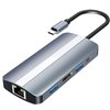5 en 1 Type-C Station daccueil USB-C Hub Splitter Adaptateur avec USB-C USB3.0 2.0 PD 87W 4K/30HZ 100Mbps RJ45 LAN