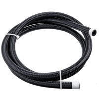 5FT AN4 / AN6 / AN8 / AN10 Tuyau de carburant de voiture Ligne de gaz dhuile Nylon Acier inoxydable Tressé Noir
