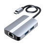 5 IN 1 Type-C Hub Station daccueil USB-C vers USB 2.0 USB 3.0 RJ45 100 Mbps LAN Ethernet SD/TF Card Reader Slot pou