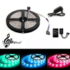 5m 300 LED SMD3528 rgb étanche bande flexible avec régulateur de musique adaptateur DC12V 2a