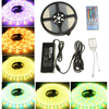 5M 5050 300LEDs RGB + Kit de bande LED flexible blanc chaud avec télécommande 40 touches RGBW