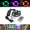 5m 5050 rgb étanche 300 LED lumière flexible de bande de corde + clé adaptateur contrôleur + 12v de puissance 24