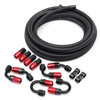 5M AN6 Tuyau de conduite de carburant dhuile tressé en acier inoxydable avec kit de kit dadaptateur dextr