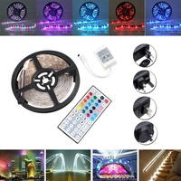 5M SMD 3528 RGB 300 LED bande lumineuse étanche pour lalimentation de décor de vacances de Noël DC12V