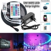 5M SMD2835 Alexa Smart Home Contrôleur WIFI Contrôle APP Non-étanche RGB LED Bande lumineuse avec adaptateur secteur UE