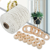5mm 100M corde torsadée corde coton cordon pour corde Beige naturel fait à la main bricolage maison accessoires de maria