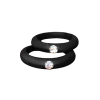 5MM Colorful environnement anneau de silicone strass couple anneaux cadeau de mariage pour les hommes pour les femmes