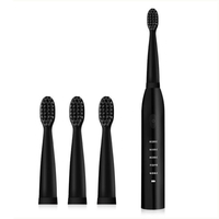 5 modes Sonic Brosse à dents électrique Portable USB chargeant la brosse à dents imperméable de vibration avec 4 têtes d