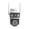5MP Dual-Lens 3 Screens WIFI IP Camera 360-Degree Viewing Smart AI Motion Tracking IP66 Waterproof Two-Way Audio EU Plug