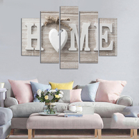 5 Panneaux Amour HOME Wall Art Imprimer Photos Toile Wall Art Imprime Sans Cadre Pour Les Décorations Pour La Maison