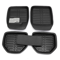5PCS / Set universel 4 couleurs tapis de sol en cuir imperméable tapis de tapis de voiture automatique