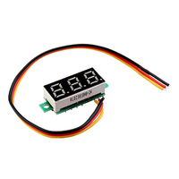 5pcs 0.28 pouce Trois fils 0-100V Numérique Affichage Rouge DC Voltmètre Tensiomètre Réglable