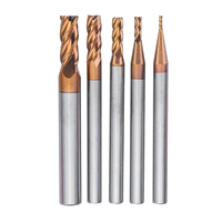 5pcs 1-5mm 4 outils de commande numérique par ordinateur de fraise de fraise en bout de flûte