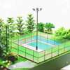 5Pcs 1: 87/1: 100 modèles de lampes de jardin 3V 1W lampadaire paysage 4 têtes modèle déclairage