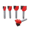 5pcs 10/13/16/18 / 20mm Surface de rabotage Nettoyage de fond en bois Fraisage CNC Routeur Bit Outils à bois
