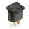 5pcs 12 V rond bascule interrupteur marche / arrêt interrupteur à bouton poussoir 3 broches