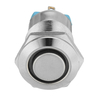 5pcs 12mm LED interrupteur à verrouillage à bouton-poussoir en métal argent 4 broches interrupteur à bouton-poussoir éta
