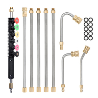 5pcs 1/4 pouce laveuse à haute pression extension lance de lance de pulvérisation avec buse et joint torique