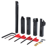 5Pcs 16mm Tour de tige Barre dalésage Outil de tournage Porte-outils avec inserts Lame et clé