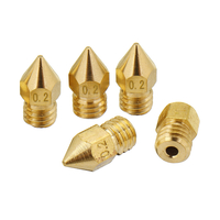 5PCS 1.75mm / 0.2mm buse dextrudeuse de fil de cuivre pour limprimante 3D