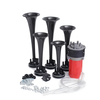 5pcs 178DB 12V Compresseur Air Horn Kit Trompettes Black Dukes Car Truck