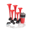 5pcs 178DB 12V Kit Compresseur Klaxon Air Trompettes Rouges Dukes Voiture Camion