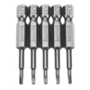 5pcs Δ2.0 50mm 1/4 pouce Hex magnétique Triangle Tournevis bits
