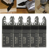 5pcs 35mm acier à haute teneur en carbone à dents longues lame de scie oscillante multitool