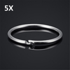 5Pcs 35mm EDC Acier inoxydable Porte-clés Porte-clés