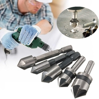 5pcs 5 Flûte 82/90 Degrés Fraise Définir Compteur Évier Chanfrein Bits