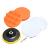 5pcs 5inch polissage pad set waxing disque vague sponge foret adaptateur laine boule