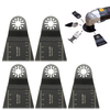 5pcs 65mm en acier à haute teneur en carbone E-coupe longue dents scie lame oscillante multitool