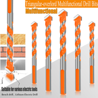 5pcs 6/6/8 / 810mm Triangular-overlord Poignée Multifonction Forets Twist Drill Set