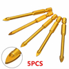 5pcs 6mm Hex Shank Pointe Spear Pointe Bits de forage Set Porcelaine en céramique de marbre en verre Tile Drill Bits