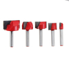 5pcs 6x10 / 16/22/25 / 32mm Kits de fraises à queue profilant la coupe en bois coupant lassemblage