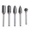 5Pcs 6x12mm Ensemble de fraises en carbure avec tige de 6mm Ensemble de fraises rotatives en carbure monobloc pour le mo