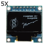 5pcs 7 broches 0, 96 pouces IIC / SPI série 128x64 module daffichage OLED blanc