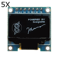 5pcs 7 broches 0, 96 pouces IIC / SPI série 128x64 module daffichage OLED blanc