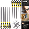5Pcs 8inch 12inch Engineers File Set Soft Grip for Metal Round Flat Triangular Square File