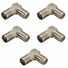5pcs 90 degrés connecteur droit tv angle antenne connecteur mâle coaxial à la prise femelle