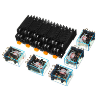 5Pcs AC220V Relais de puissance de bobine LY2NJ JQX-13F DPDT 8 broches PTF08A avec embase