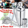 5pcs acier inoxydable boisson cocktail barman shaker mixeur bar kit de mélange outils